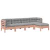 vidaXL Salon de jardin 5 pcs et coussins bois massif sapin de douglas