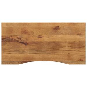 vidaXL Dessus de bureau avec courbe 120x60x2,5 cm manguier massif brut