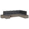 vidaXL Ensemble de canap&eacute; de jardin avec coussin 8 pcs Gris polyrotin