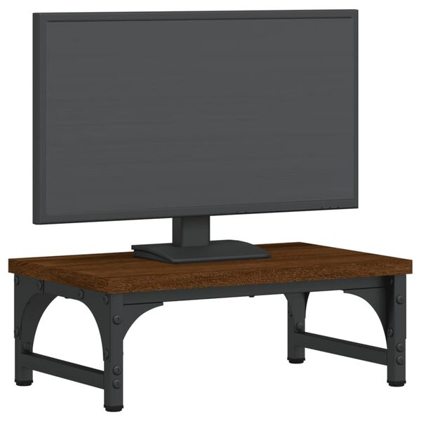 vidaXL Support de moniteur chêne marron 37x23x14 cm bois d'ingénierie