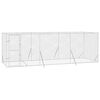 vidaXL Chenil d'extérieur pour chiens argenté 6x2x2 m acier galvanisé