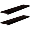 vidaXL Marches d'escalier 2 pcs marron fonc&eacute; 120x30x2 cm ch&ecirc;ne massif