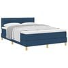 vidaXL Lit &agrave; ressorts avec coussin Bleu 140 x 190 cm tissu