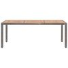 vidaXL Table de jardin Gris 190x90x75cm R&eacute;sine tress&eacute;e et acacia