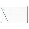 vidaXL Clôture avec poteaux Vert 1.6 x 10 m Acier