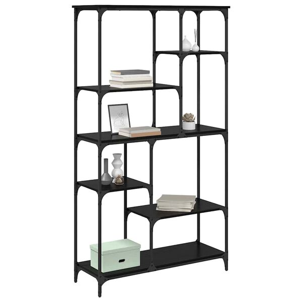 vidaXL &Eacute;tag&egrave;re Ch&ecirc;ne noir 99 x 35,5 x 176 cm Bois d'ing&eacute;nierie