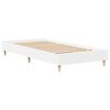 vidaXL Cadre de lit sans matelas blanc 75x190 cm bois d'ingénierie