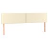 vidaXL T&ecirc;te de lit &agrave; LED Cr&egrave;me 160x5x78/88 cm Similicuir