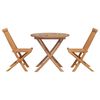 vidaXL Ensemble de salle &agrave; manger pour jardin 3 pcs Marron
