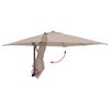 vidaXL Parasol de jardin Taupe 248,5 x 247,5 x 160 cm
