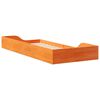 vidaXL Cadre de lit Brun cire 100 x 210 cm Pin massif
