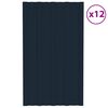 vidaXL Panneau de toiture 12 pcs Anthracite 80 x 45 cm Acier galvanis&eacute;