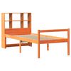 vidaXL Lit biblioth&egrave;que sans matelas cire marron 75x190 cm bois massif
