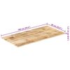 vidaXL Dessus de table bois de manguier solide 15-16 mm 100x60 cm
