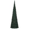 vidaXL Sapin de No&euml;l with LED String Lights Vert 150 x 150 cm PVC
