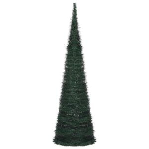 vidaXL Sapin de No&euml;l with LED String Lights Vert 150 x 150 cm PVC