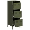 vidaXL Buffet vert olive 39x35x103,5 cm acier