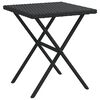 vidaXL Chaises longues lot de 2 avec table noir r&eacute;sine tress&eacute;e
