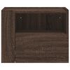 vidaXL Table de chevet murale ch&ecirc;ne marron 45x30x35 cm