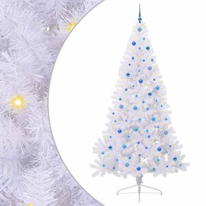 vidaXL Sapin de No&euml;l artificiel avec 300 LED Blanc 240 cm PVC et Acier