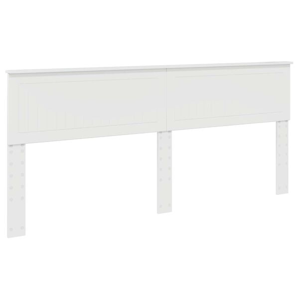 vidaXL T&ecirc;te de lit Blanc Brillant 200 cm Bois d'ing&eacute;nierie