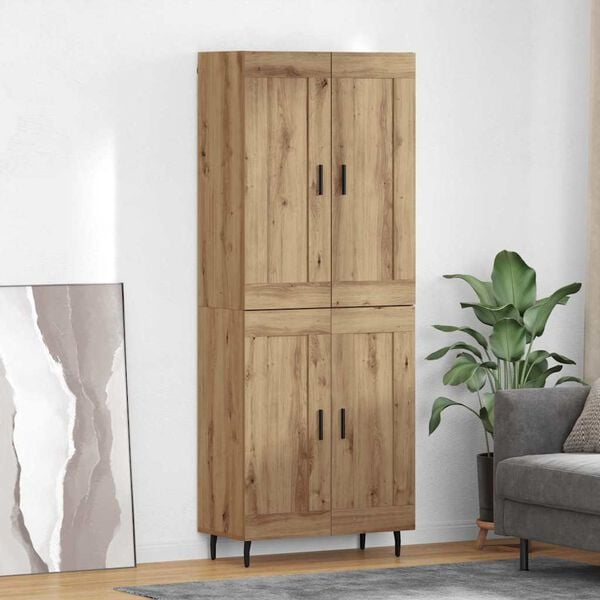 vidaXL Haut Armoire 2 pcs Ch&ecirc;ne artisanal Bois d'ing&eacute;nierie
