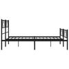 vidaXL Cadre de lit métal sans matelas avec pied de lit noir 120x190cm
