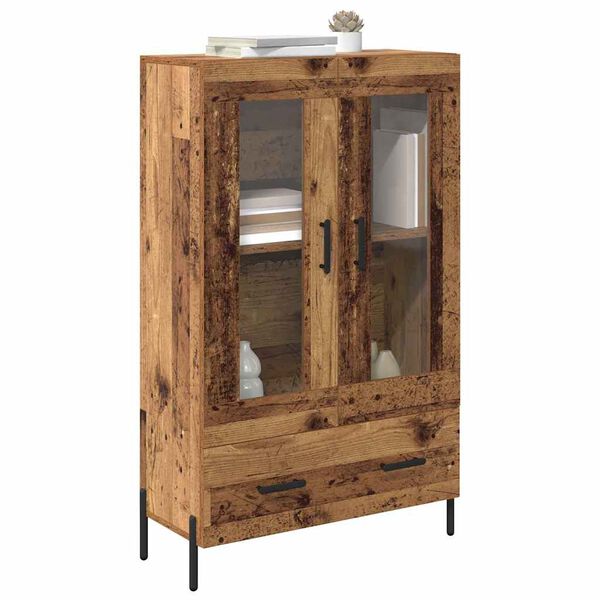 vidaXL Haut Armoire avec tiroir Corona Bois Ancien 69,5 x 31 x 115 cm