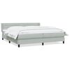 vidaXL Sommier &agrave; lattes de lit et matelas gris clair 200x210cm velours