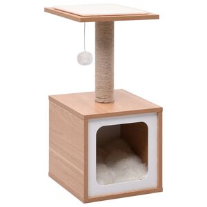 vidaXL Arbre &agrave; chat avec tapis &agrave; gratter en sisal 62 cm