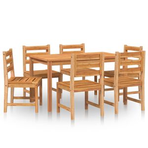 vidaXL Ensemble &agrave; manger de jardin 7 pcs Bois de teck solide