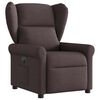 vidaXL Fauteuil inclinable &eacute;lectrique Marron fonc&eacute; Tissu
