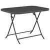 vidaXL Table pliable de jardin Gris 100x75x72 cm Verre et acier