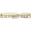 vidaXL Ensemble de canap&eacute;s d'ext&eacute;rieur 8 pc 7 place Blanc et cr&egrave;me