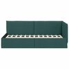 vidaXL Cadre de lit d'angle Vert fonc&eacute; 90 x 200 cm Velours