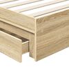 vidaXL Lit de Rangement Ch&ecirc;ne Sonoma 100 x 200 cm Bois d'ing&eacute;nierie