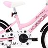 vidaXL V&eacute;lo enfant avec porte-bagages avant 16 pouces Blanc et rose