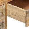 vidaXL Bureau Bois de manguier massif et cuir véritable 117x50x76 cm