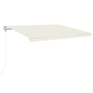 vidaXL Auvent r&eacute;tractable automatique 450x350 cm Cr&egrave;me