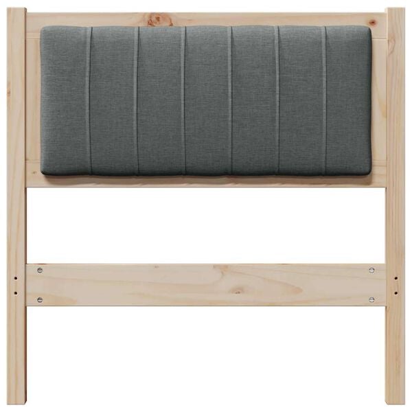 vidaXL Tête de lit capitonnée avec tête de lit Marron 75 cm Pin massif