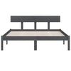 vidaXL Cadre de lit sans matelas gris bois massif 140x200 cm