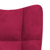 vidaXL Chaise &agrave; bascule avec repose-pied Rouge bordeaux Velours