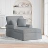 vidaXL Chaise lounge avec jupe Gris clair 91 x 157 x 91 cm tissu