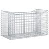 vidaXL Lit sur&eacute;lev&eacute; gabion 50 x 100 x 60 cm Acier galvanis&eacute; Argent&eacute;