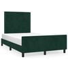 vidaXL Cadre de lit sans matelas vert fonc&eacute; 120x190 cm velours