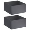 vidaXL Cache-pot de jardin 2 pc Anthracite 60 x 60 x 40 cm