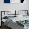 vidaXL Tête de lit métal noir 200 cm