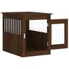 vidaXL Meuble de cage pour chiens ch&ecirc;ne marron 55x75x65 cm
