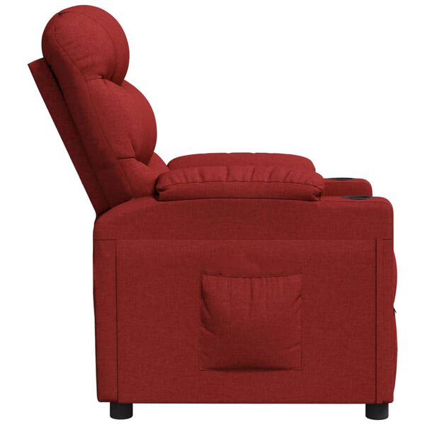 vidaXL Fauteuil inclinable Rouge bordeaux Tissu