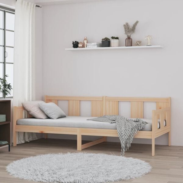 vidaXL Lit de jour sans matelas bois de pin massif 90x200 cm